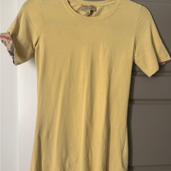 Burberry Yellow Short Sleeve Tee - Picture 1 of 3